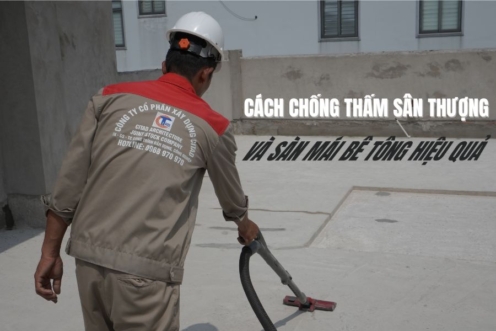Cách chống thấm sân thượng và sàn mái bê tông hiệu quả