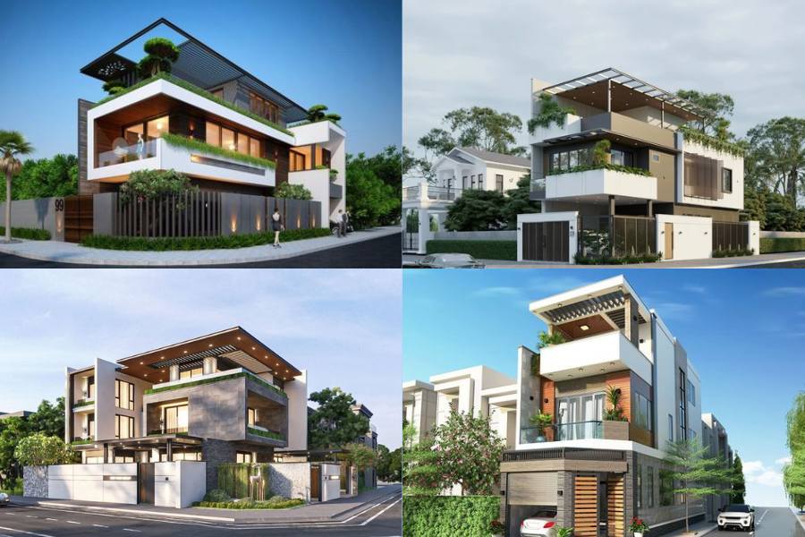 Mẫu biệt thự phố 2 mặt tiền