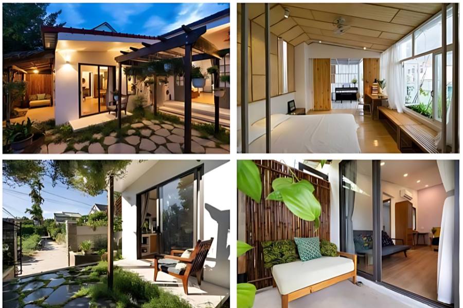 TOP 10 Mẫu Nhà Cấp 4 Đẹp 2025 – Xu Hướng Thiết Kế Hiện Đại, Tiện Nghi 6 mẫu nhà cấp 4 chữ L sân vườn