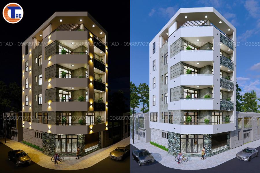 Thiết kế Nhà phố Tân cổ điển - Công ty xây dựng trọn gói An Giang CITAD
