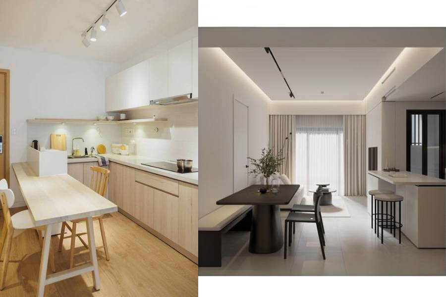 Nhà bếp phong cách tối giản