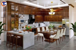 Phòng bếp thiết kế Tân cổ điển