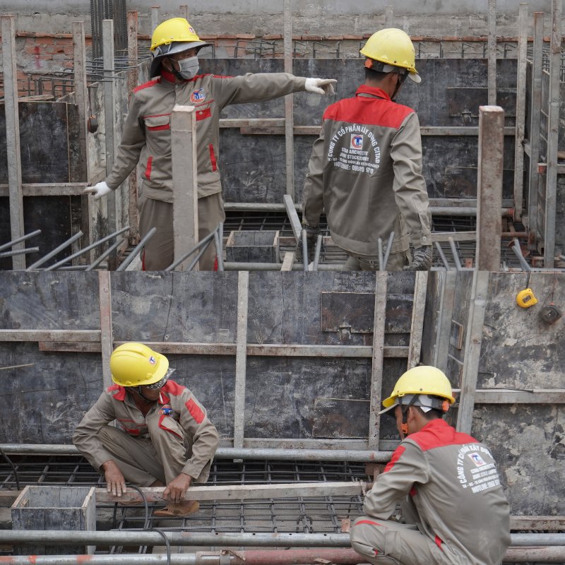 Đội ngũ Thi công chuyên nghiệp - xây nhà trọn gói Long Xuyên An Giang