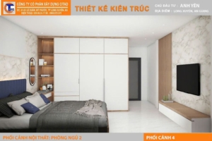 Công trình nhà phố 2 tầng tại Mỹ Hoà Long Xuyên do CITAD thiết kế thi công
