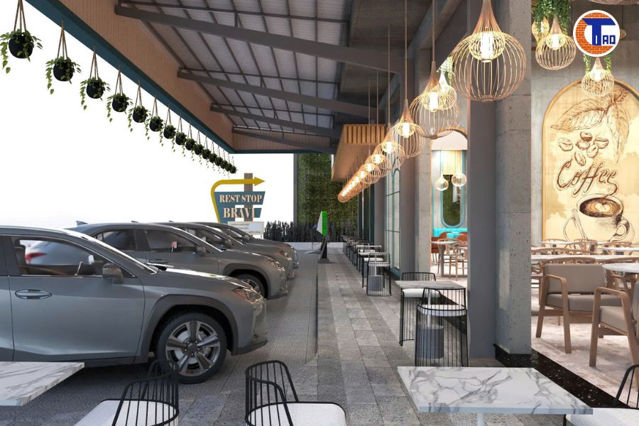 Phối cảnh mặt tiền công trình Bravi Rest Stop sau cải tạo