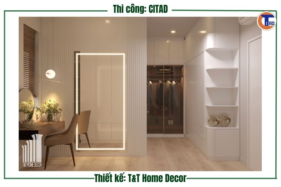 Phòng ngủ chính nhà phố Long Xuyên