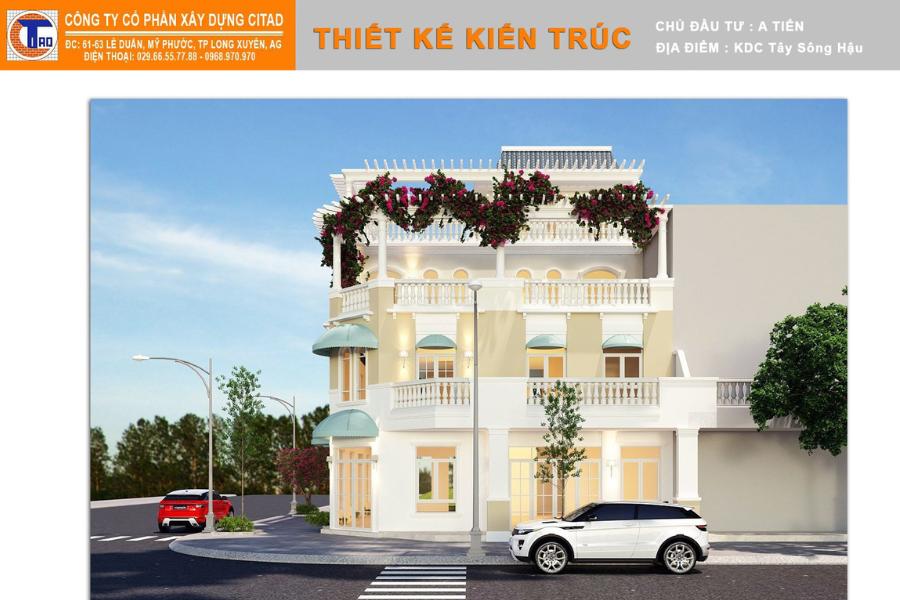 Biệt thự phố tân cổ điển tại Mỹ Quý, Long Xuyên