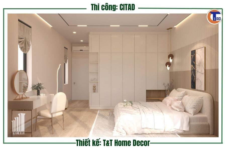 Phòng ngủ phụ nhà phố Long Xuyên