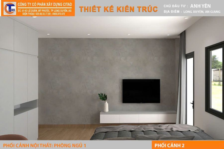 Công trình nhà phố 2 tầng tại Mỹ Hoà Long Xuyên do CITAD thiết kế thi công
