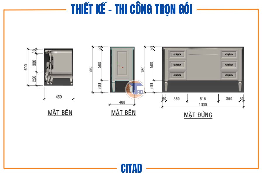 Kệ TV phòng ngủ thiết kế cổ điển sang trọng
