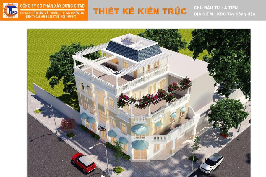 Biệt thự phố tân cổ điển tại Mỹ Quý, Long Xuyên