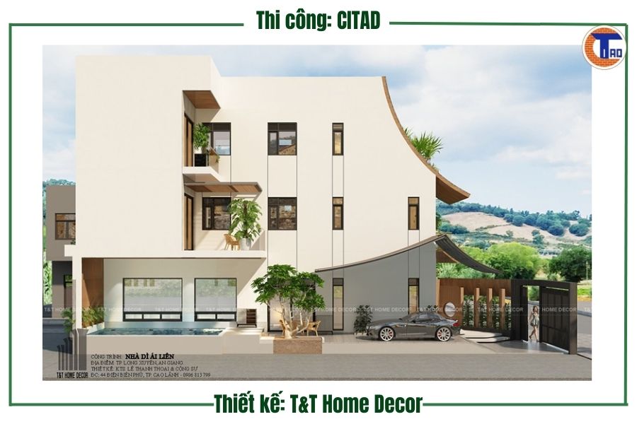 Công trình nhà phố 3 tầng tại Long Xuyên An Giang
