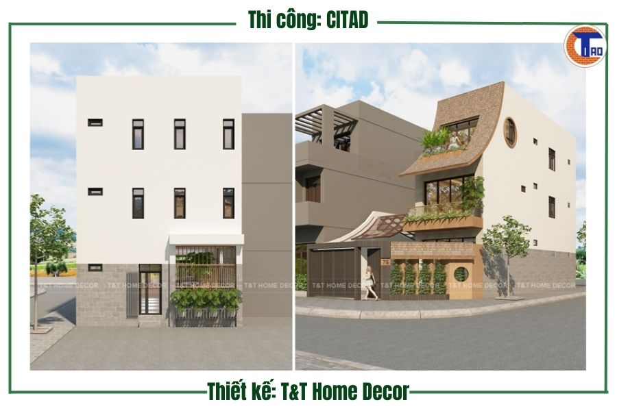 Công trình nhà phố 3 tầng tại Long Xuyên An Giang