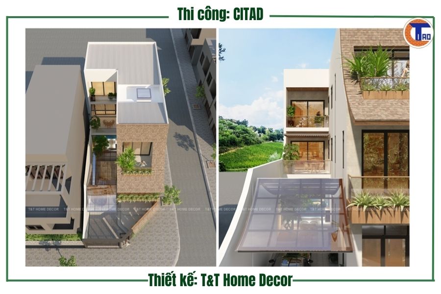 Công trình nhà phố 3 tầng tại Long Xuyên An Giang