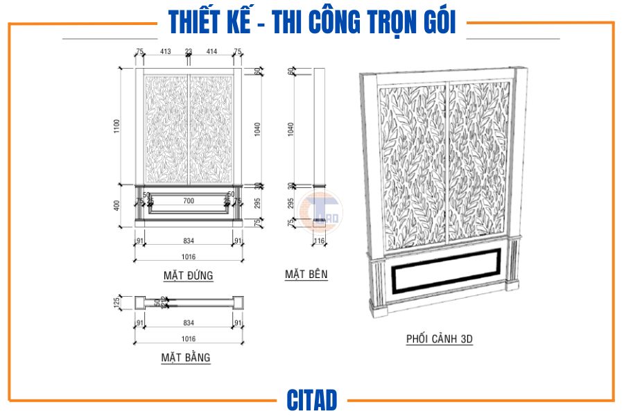 Tấm vách CNC trang trí đầu giường phòng ngủ