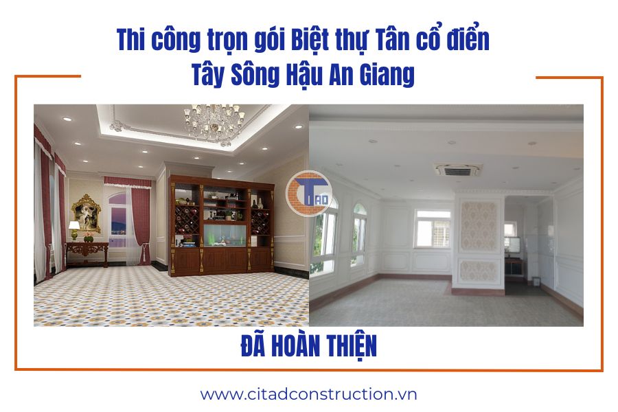 Thi công trọn gói Biệt thự Tân cổ điển Tây Sông Hậu An Giang – Cập nhật công trình sau hoàn thiện 8 Thi công trọn gói biệt thự Tân cổ điển Tây Sông Hậu - không gian phòng đa năng