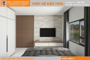 Công trình nhà phố 2 tầng tại Mỹ Hoà Long Xuyên do CITAD thiết kế thi công
