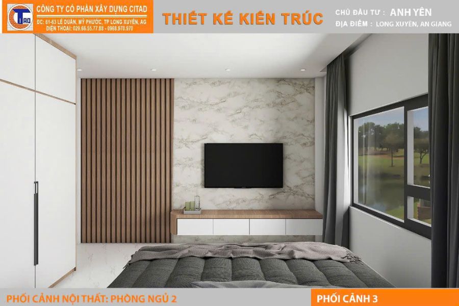 Công trình nhà phố 2 tầng tại Mỹ Hoà Long Xuyên do CITAD thiết kế thi công