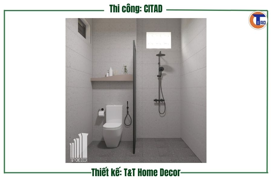 Phòng vệ sinh hiện đại nhà phố Long Xuyên