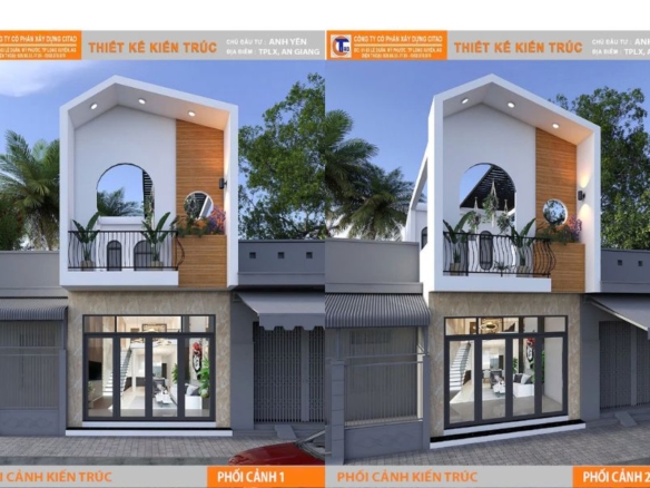 Công trình nhà phố 2 tầng tại Mỹ Hoà Long Xuyên do CITAD thiết kế thi công