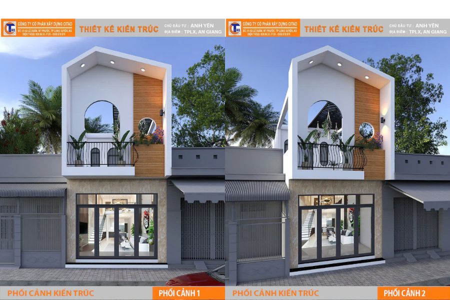Công trình nhà phố 2 tầng tại Mỹ Hoà Long Xuyên do CITAD thiết kế thi công