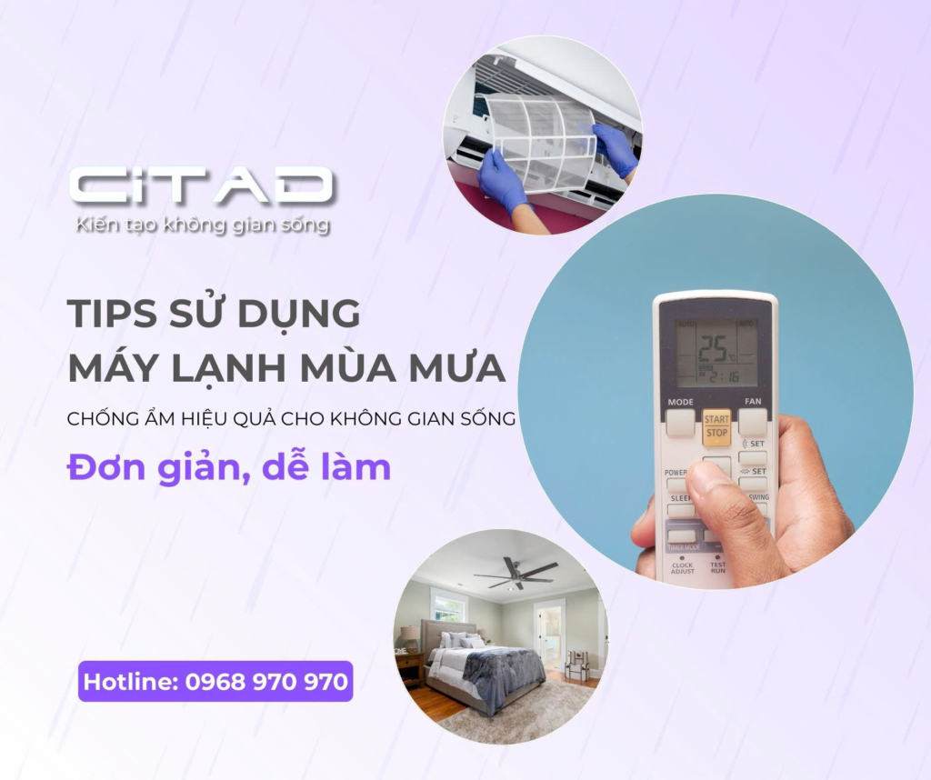 Tips sử dụng máy lạnh mùa mưa chống ẩm