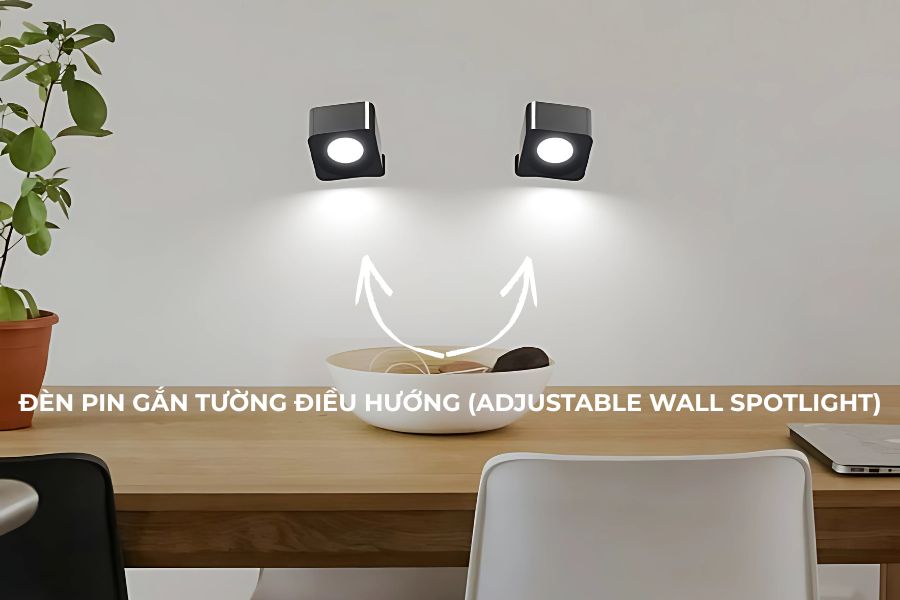 Đèn Pin Gắn Tường Điều Hướng (Adjustable Wall Spotlight)