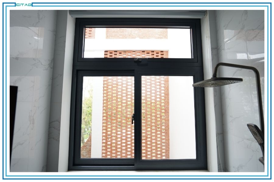 Thi công trọn bộ cửa nhôm kính công trình nhà ở An Giang - CITAD - cửa nhà vệ sinh