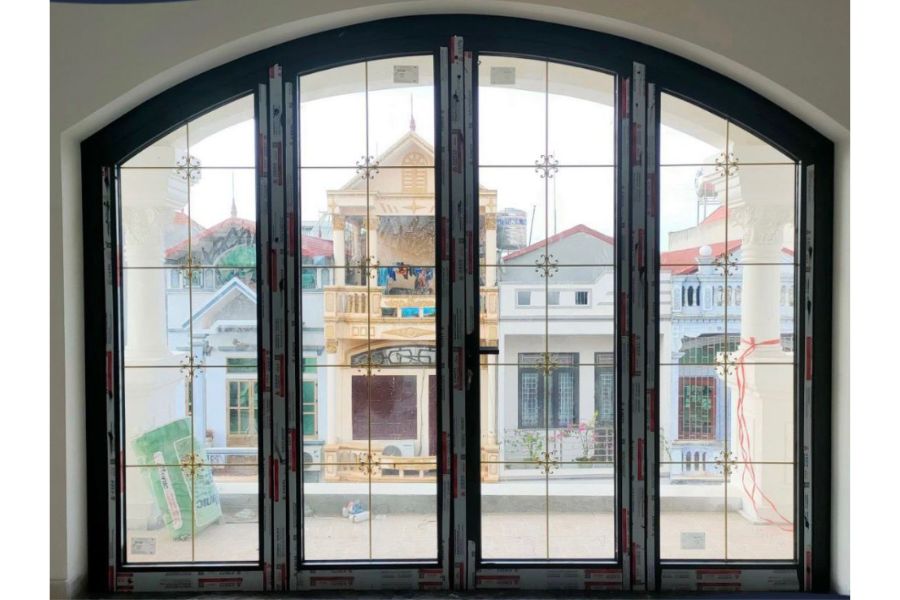 Cửa đi mở quay 4 cánh - Nhôm kính XingFa An Giang