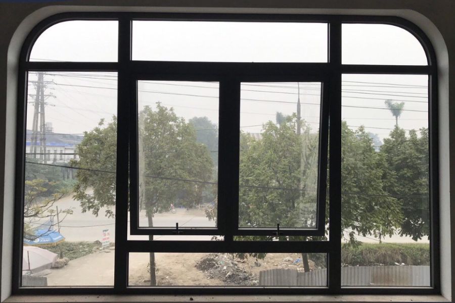 Cửa hất nhôm 2 cánh - Nhôm kính XingFa An Giang