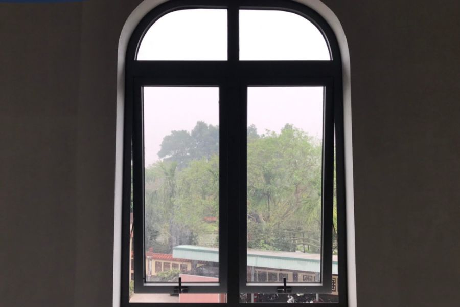 Cửa hất nhôm 2 cánh - Nhôm kính XingFa An Giang