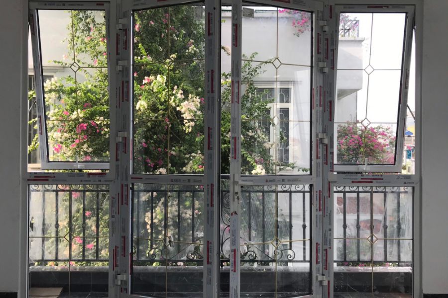 Cửa hất nhôm 2 cánh - Nhôm kính XingFa An Giang