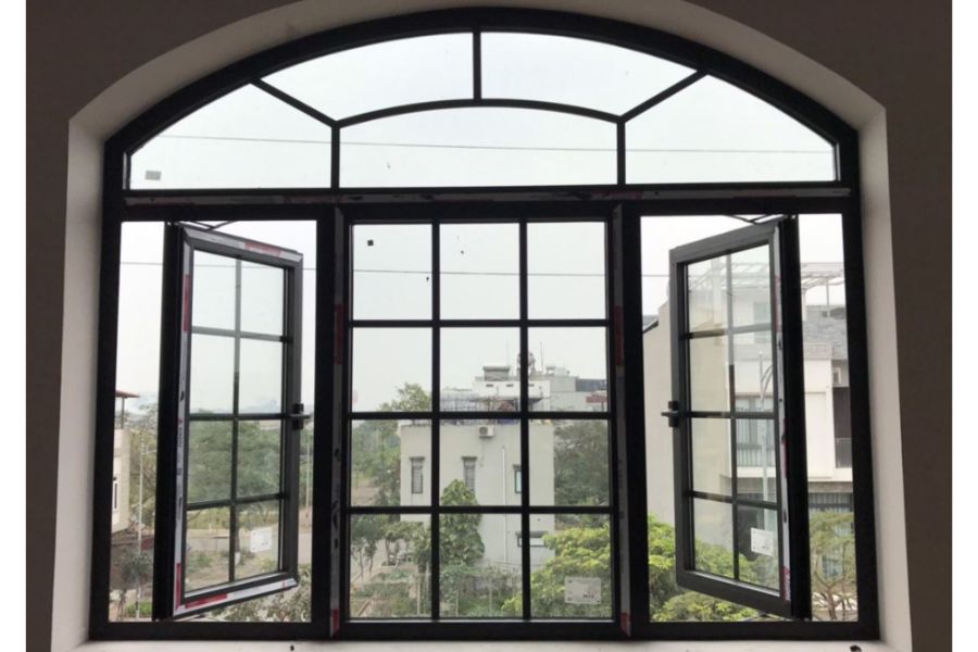 Cửa sổ mở quay 2 cánh - Nhôm kính XingFa An Giang