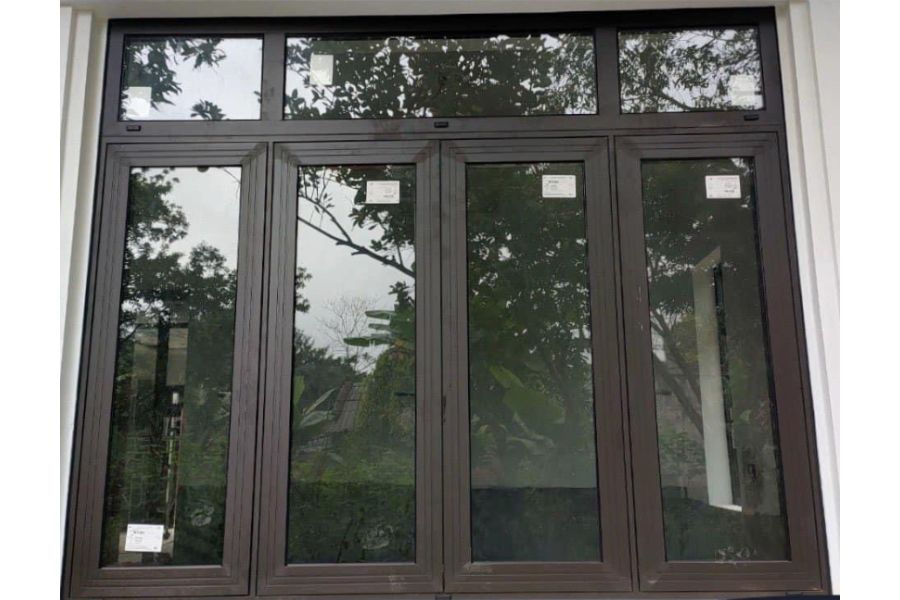 Cửa sổ mở quay 4 cánh - Nhôm kính XingFa An Giang