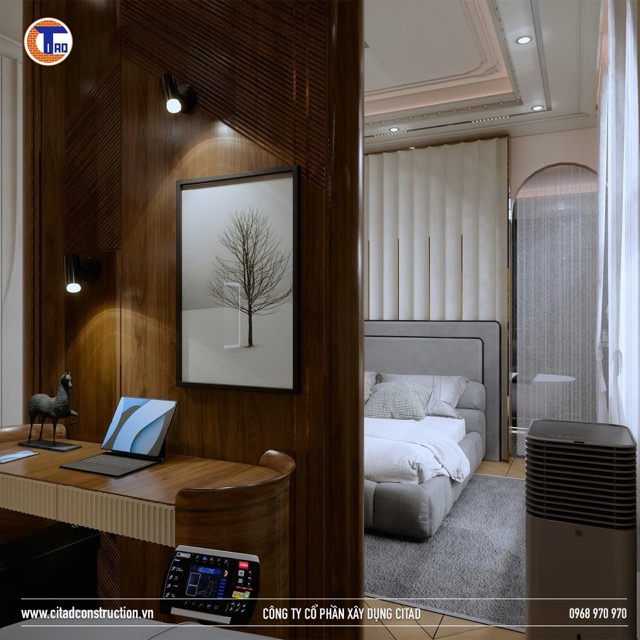 bàn làm việc trong phòng ngủ hiện đại CITAD