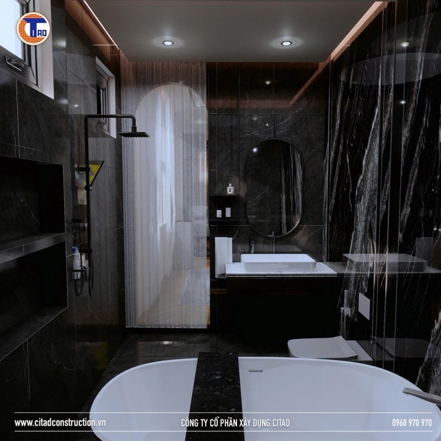 phòng tắm hiện đại đá vân mây CITAD