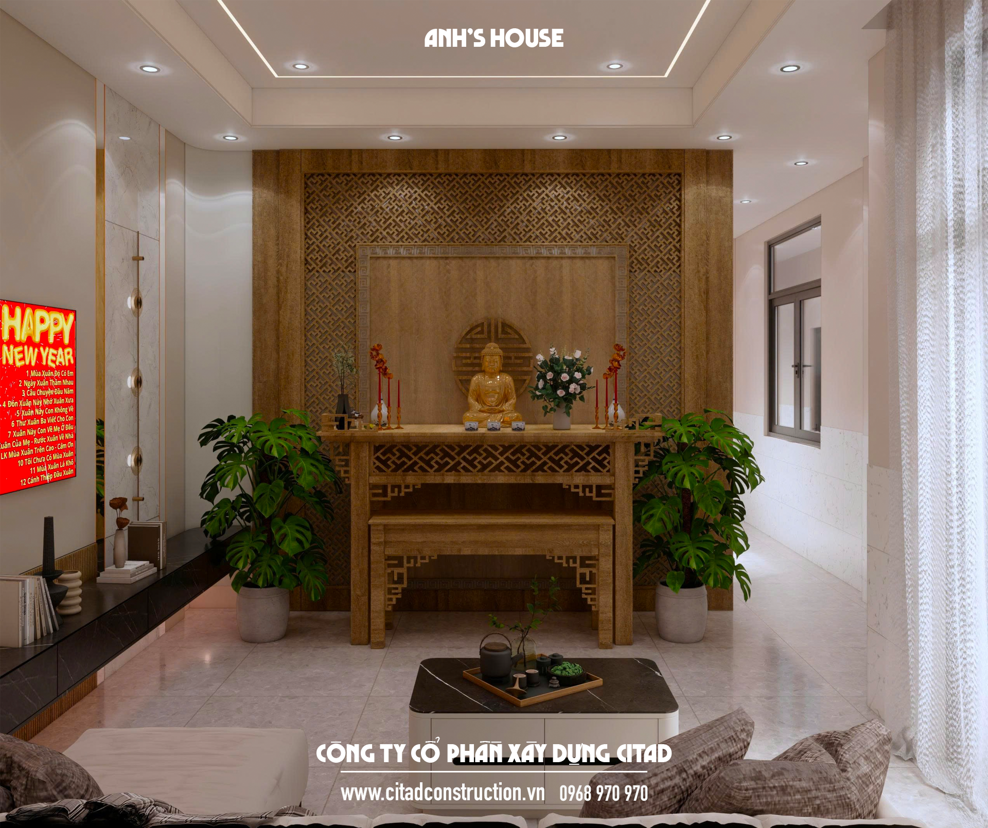 Phương án thiết kế nhà phố Anh's House - CITAD thiết kế và thi công trọn gói