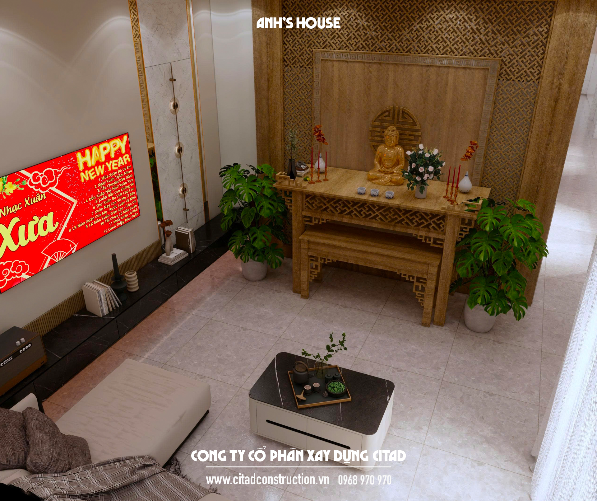 Phương án thiết kế nhà phố Anh's House - CITAD thiết kế và thi công trọn gói