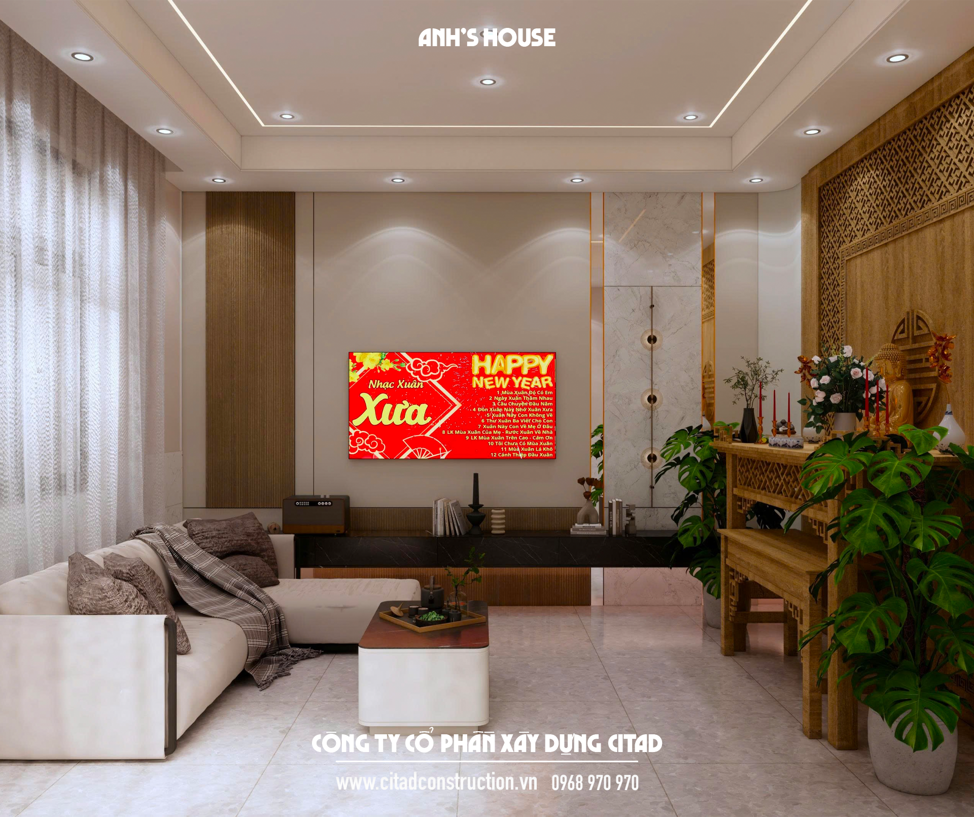 Phương án thiết kế nhà phố Anh's House - CITAD thiết kế và thi công trọn gói