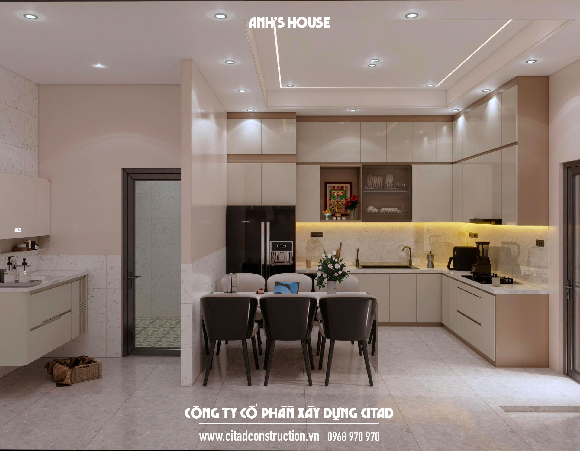 Phương án thiết kế nhà phố Anh's House - CITAD thiết kế và thi công trọn gói