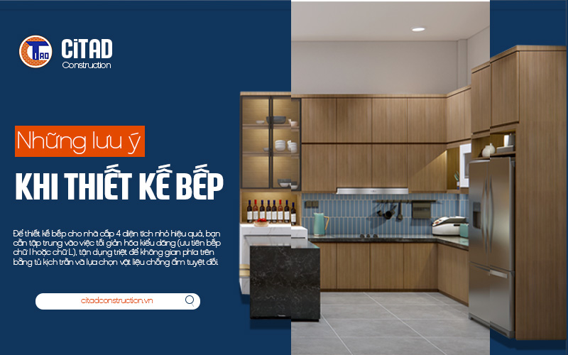 Thiết kế bếp cho nhà cấp 4 nhỏ